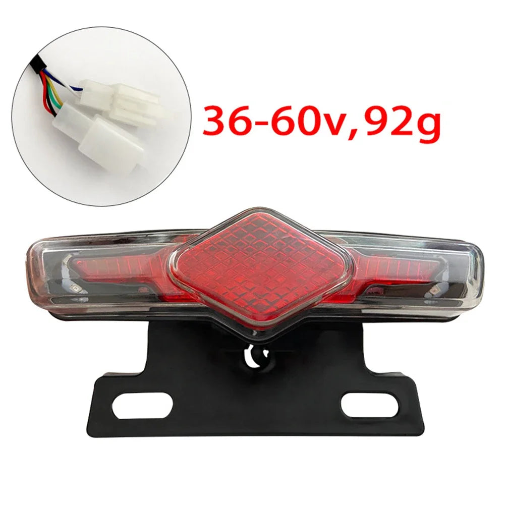 Waterproof LED Headlight for Electric Bicycle, Turn Signals, Taillight, 36V, 48V, 60V