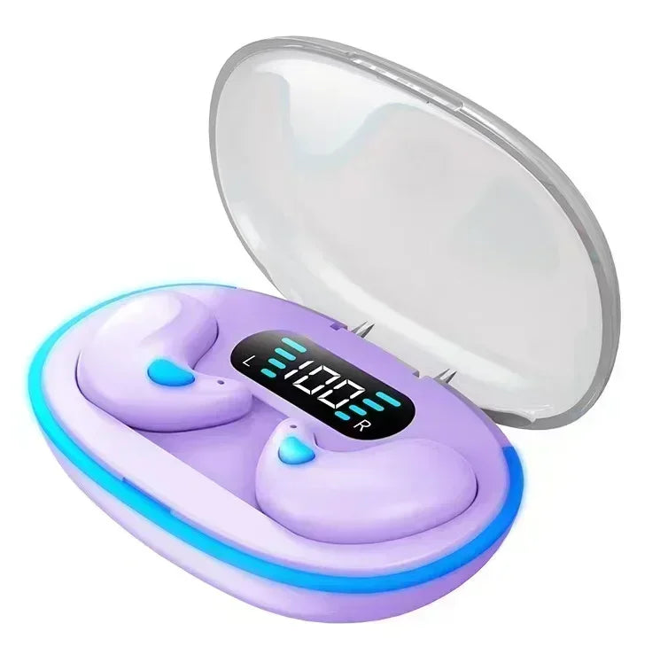 Écouteurs de couchage sans fil mini — casque travail, TWS Bluetooth, stéréo, cachés, micro HD, appel, étanche