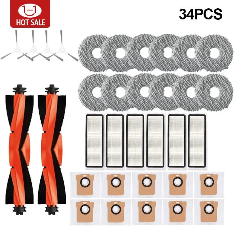 Dust bag for Xiaomi X20 + / X20 Plus robot vacuum cleaner, mop and grill accessories, main side brush, Hepa filter, spare parts
