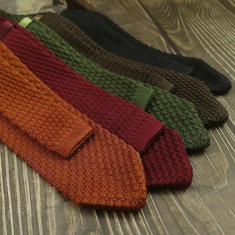 Cravate homme tricotée dégradée — slim, classique, tissée, étroite