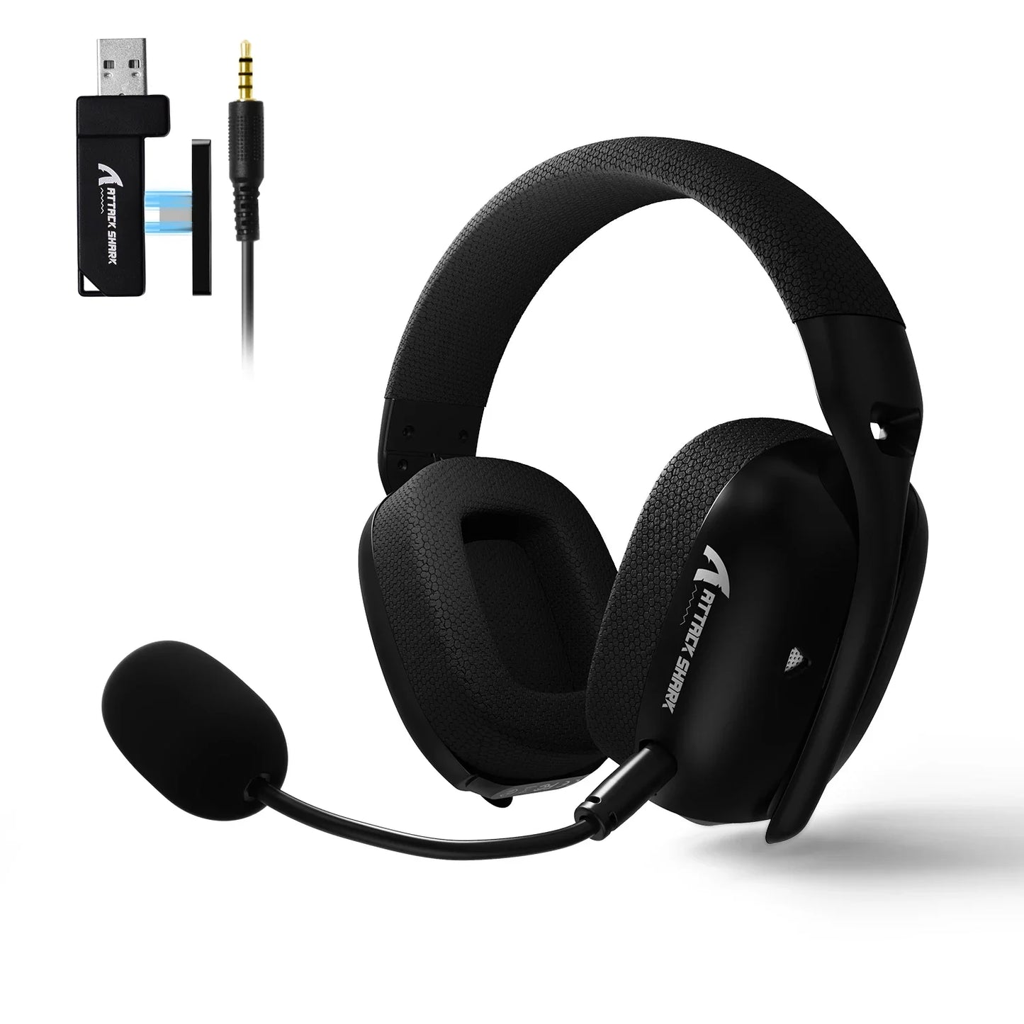 ATTACK SHARK L80PRO Auriculares inalámbricos para juegos 2.4G/BT/con cable ultraligeros de 40mm con controladores de baja latencia para PC PS5 Switch Xbox