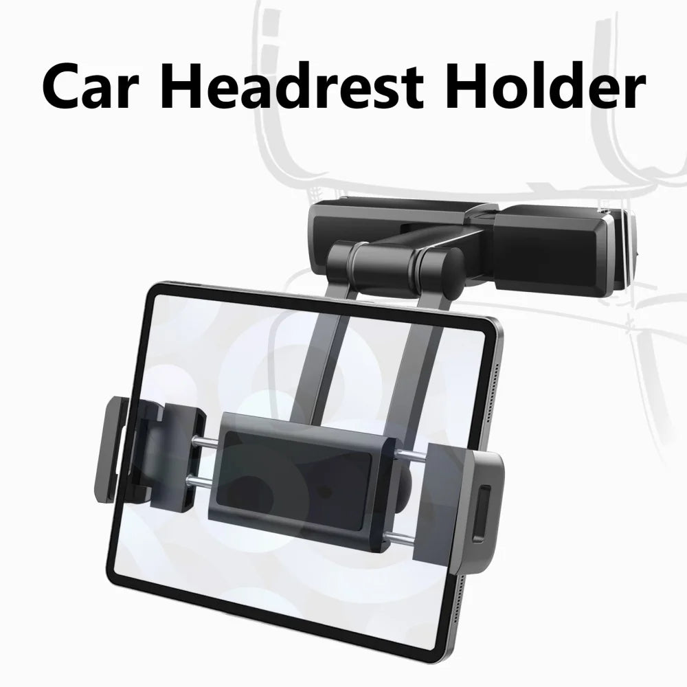 Car Seat Back Telescopic Phone Tablet Holder Headrest Adjustable Universal Tablet Mount for 4.7-12.3 Inch Car Accessories