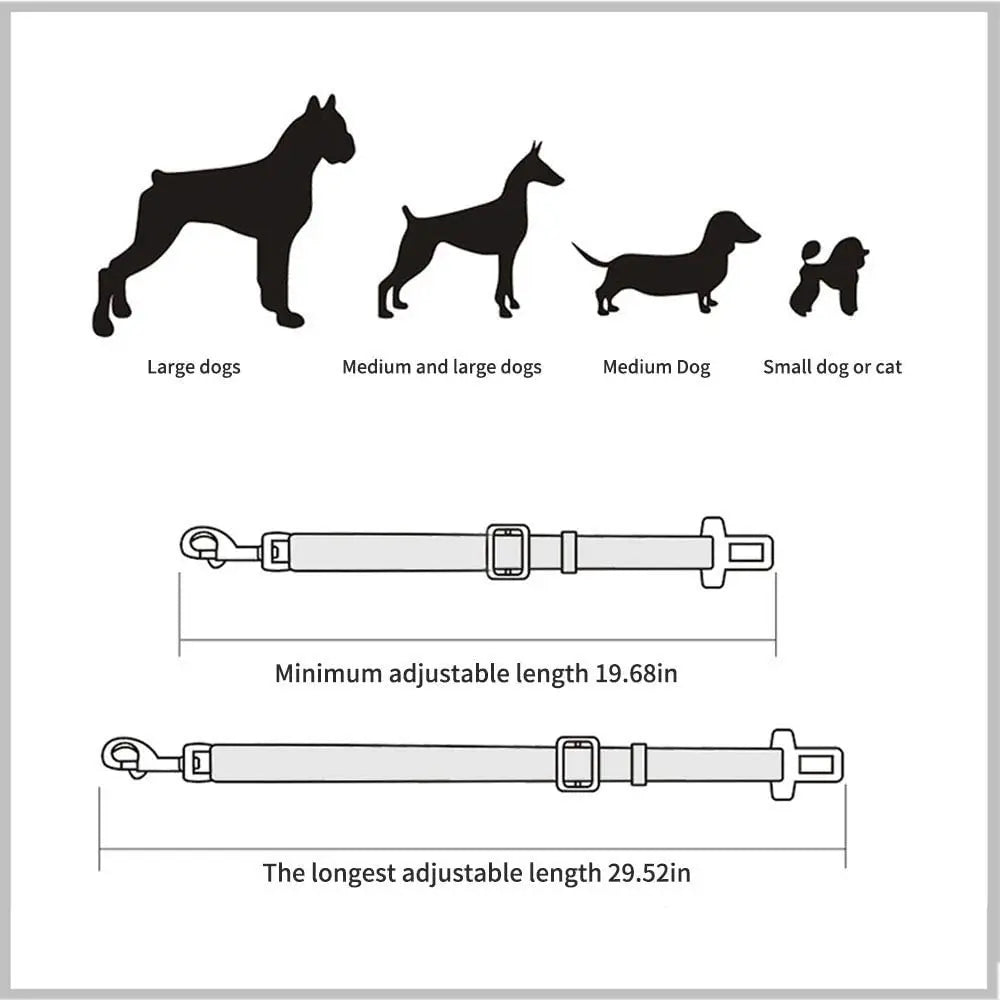 Ceinture de sécurité réglable pour animaux de compagnie, chat, chien, siège pour animaux de compagnie, véhicule, harnais pour chien, Clip en plomb, levier de sécurité, Traction, colliers pour chiens, Accessoires pour c