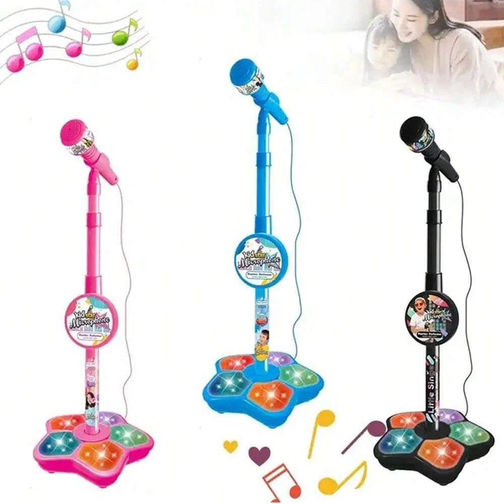 Jouet de support de microphone pour enfants, électronique de karaoké portable pour enfants, support de microphone de karaoké de fête durable, machine de karaoké pour enfants