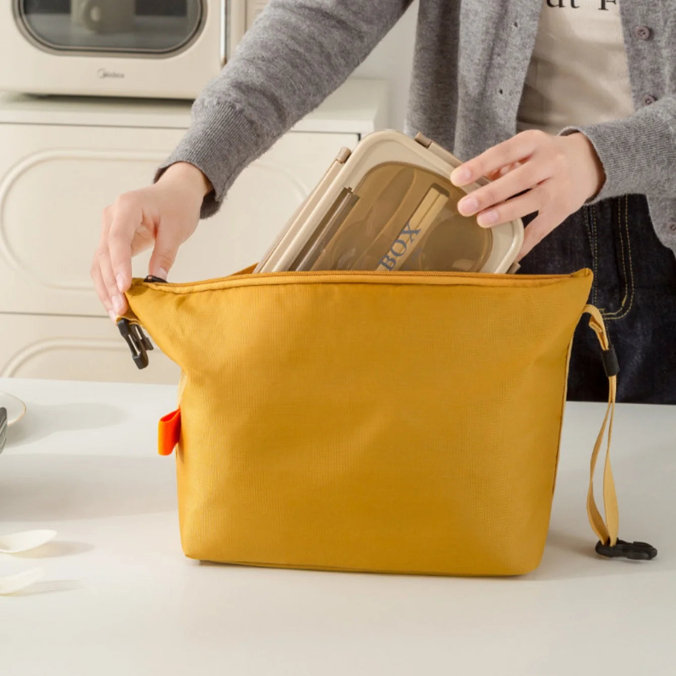 Sac à déjeuner boîte à déjeuner isolée, petits conteneurs à déjeuner isothermes étanches, sacs réutilisables de grande capacité pour le travail, les voyages