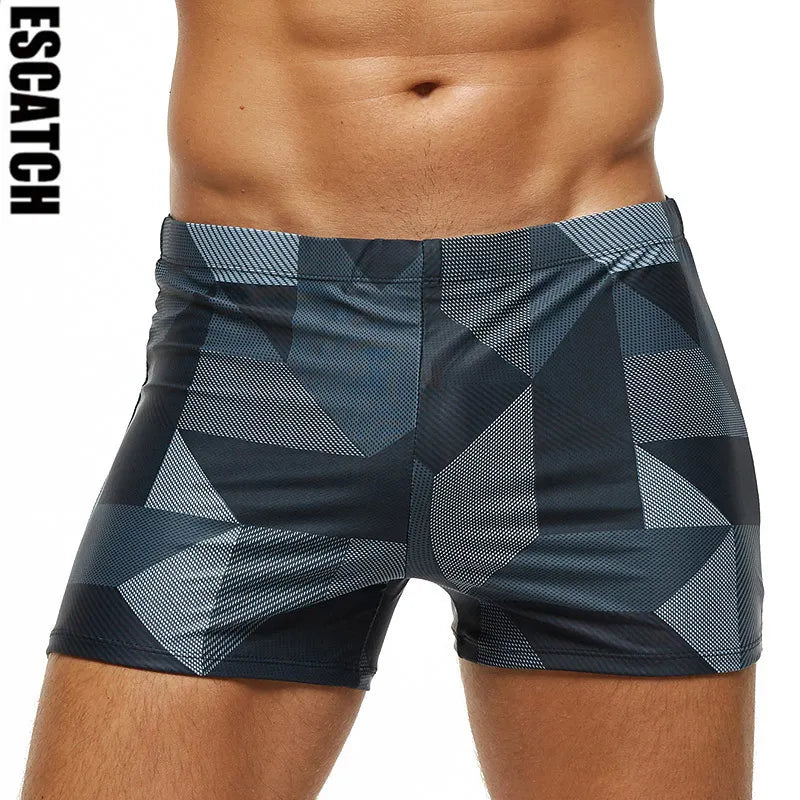 ESCATCH Maillot de Bain Homme Grande Taille 2023 — Imprimé Mode, Élastique, Coussinet