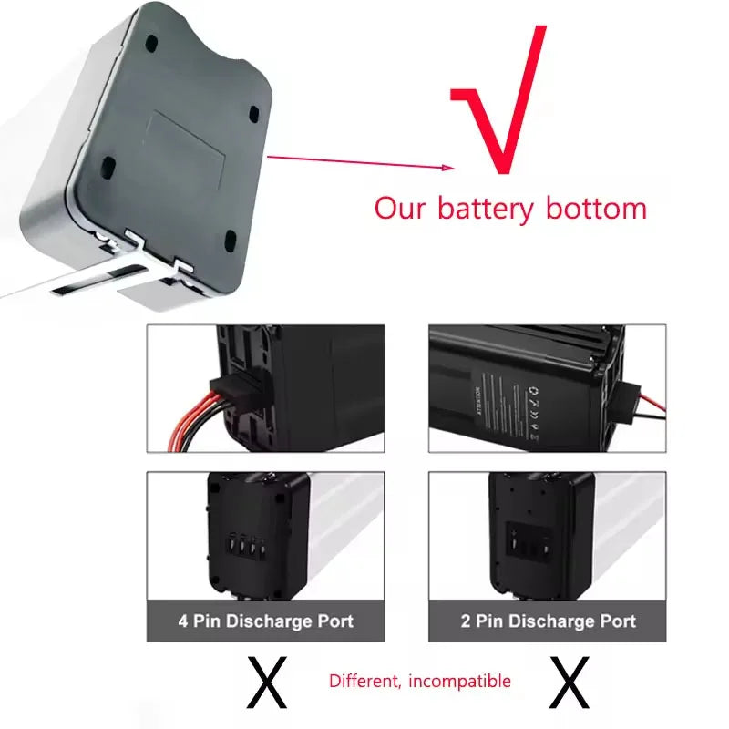 36V High Capacity 15Ah-20Ah-30Ah Electric Motorcycle, Folding Bike, Takeaway, Silverfish Universal Express Lithium Battery