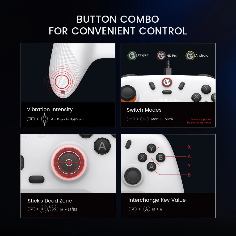 GameSir Nova Lite Wireless Gamepad Controller with Bluetooth, Dongle, Wired for Switch, Android, iOS, PC, and Steam Gaming