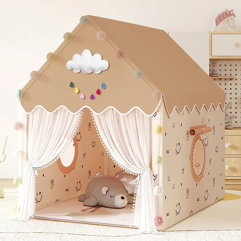 Foldable Kids Play Tent, Indoor/Outdoor Princess Castle, Playhouse for Kids Bedroom, Girls Gift, Toys, Children's Play Tents
