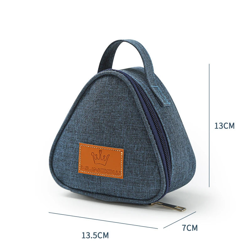 Mini sac isolant triangulaire en aluminium, refroidisseur thermique, fourre-tout pour étudiant, sac boule de riz, boîte à déjeuner, sacs de transport pour déjeuner Bento