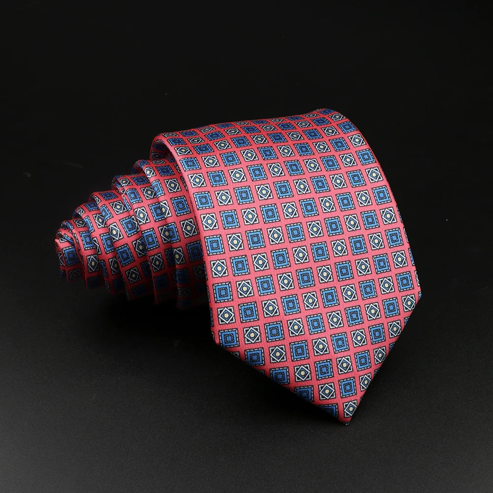 51 Estilos hombres corbatas de seda Jacquard a rayas a cuadros corbata floral accesorios uso diario camisa traje corbata regalo de fiesta de boda