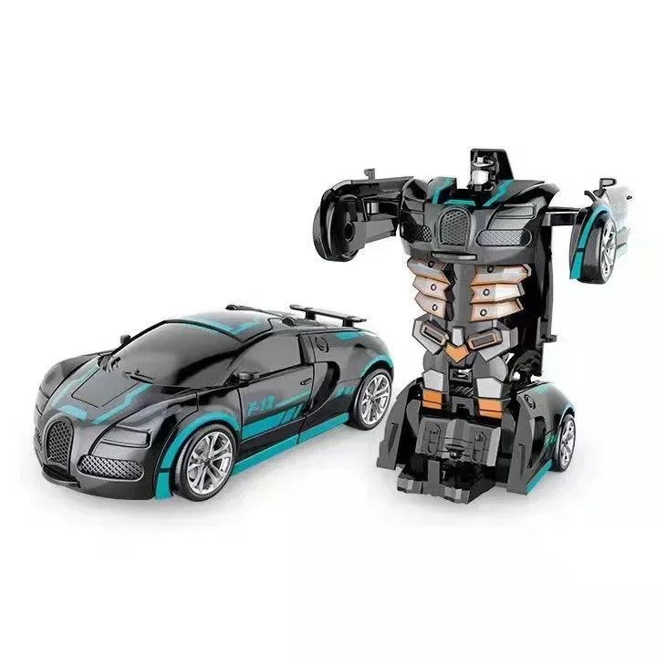 Voiture jouet à changement de forme à impact inertiel pour garçon, robot Autobot à changement de forme à un bouton, puzzle à changement de forme, collision
