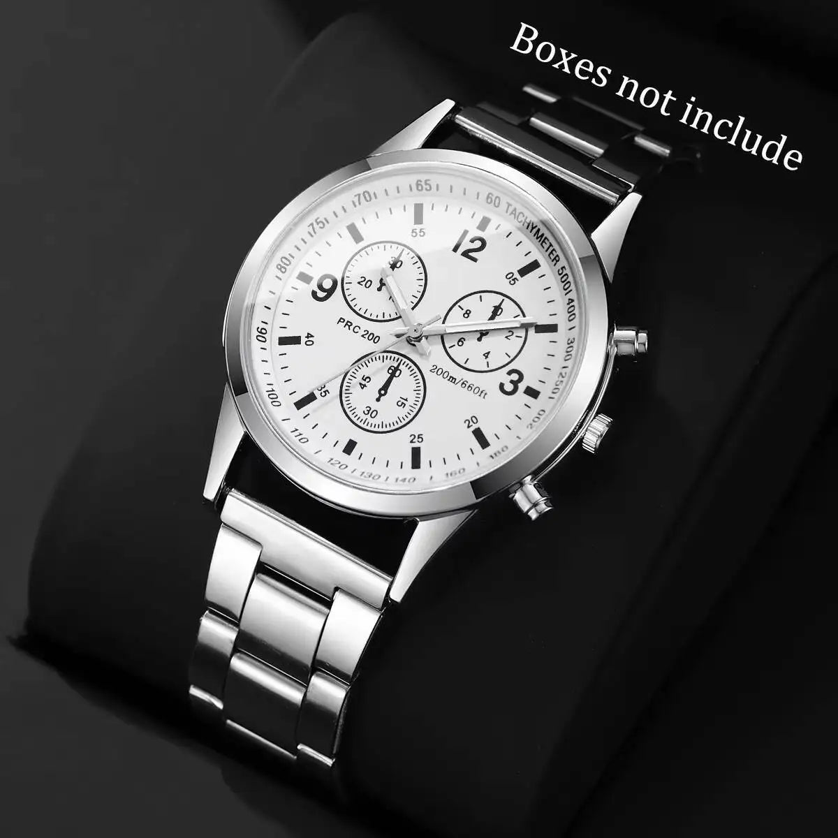 Reloj de cuarzo para hombre, de negocios, con correa de acero inoxidable