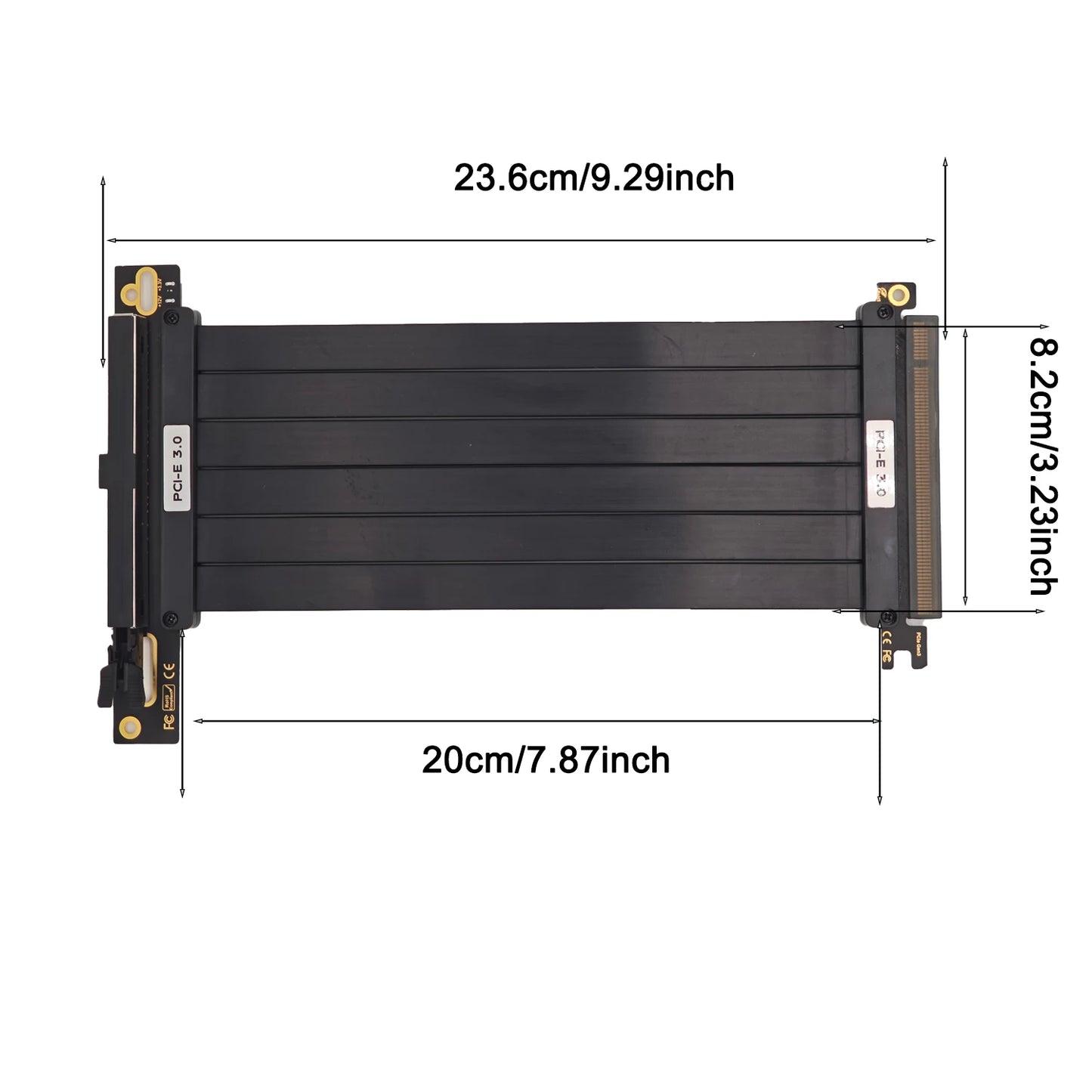 PCIE 3.0 4.0x16 Kit de Support de GPU Vertical universel Riser ATX Matx boîtier VGA carte graphique Support de direction Support
