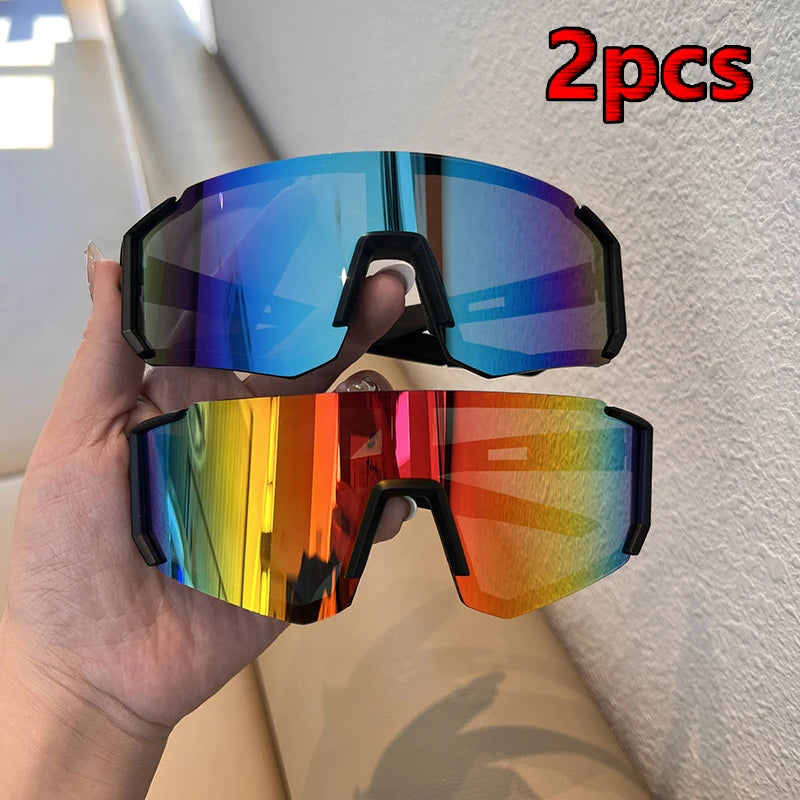 1/2 Pieces Cycling Sunglasses Women UV400 Anti-sand Eye Protector Sunglasses Outdoor Sports Anti-Radiation Protection Glasses Lens