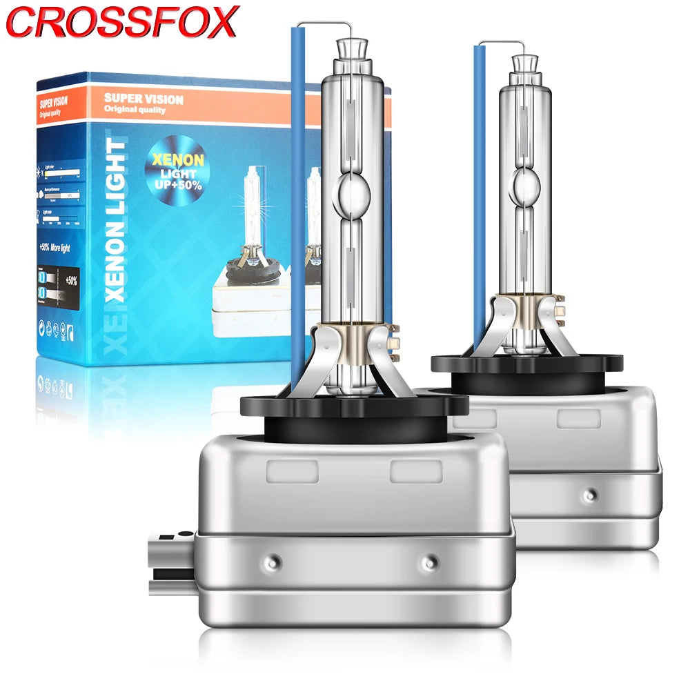 CROSSFOX Car 2Pcs D1S D2S D3S D4S 4300K 5000K 6000K 8000K 10000K 12000K Hi/Lo BI HID Xenon Headlight Bulb Automotive Headlamp Bulbs