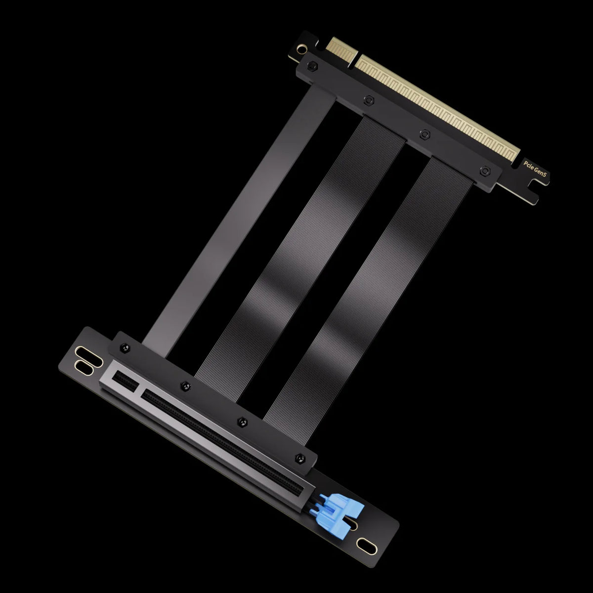 Câble Riser PCI-E 4.0/5.0 X16 TISHRIC pour Carte Graphique, Blindage EMI, Extension Flexible Express Gen 4 pour GPU