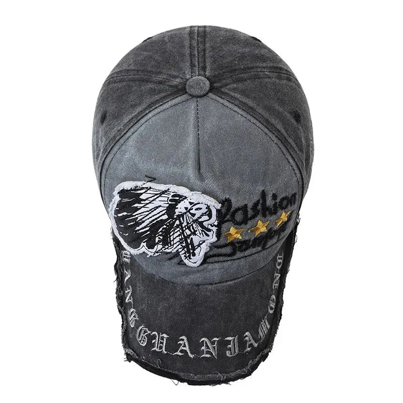 Quatre saisons nouvelle casquette de Baseball rétro en détresse décontracté Sports de plein air chapeau printemps et automne chapeau de soleil lettre broderie casquette hommes
