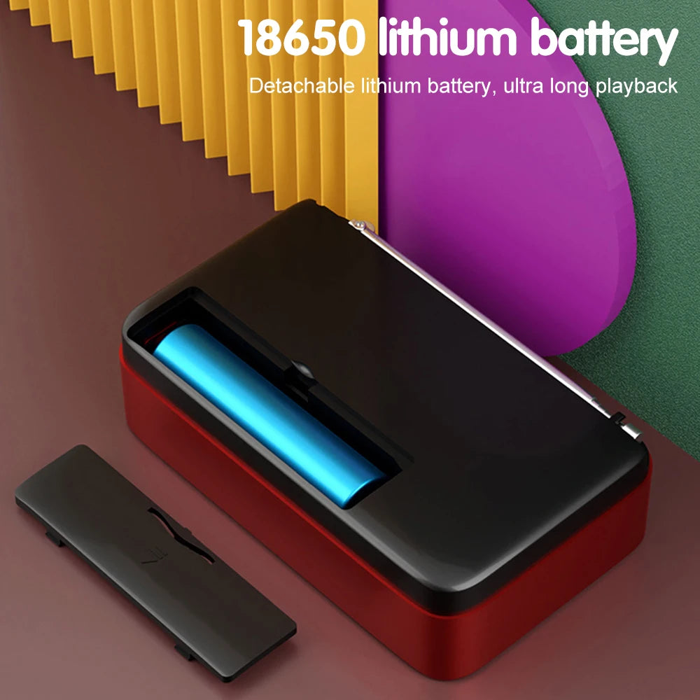 Radio FM Portable Bluetooth 5.0, petite boîte de son rechargeable d'urgence, Mini haut-parleur Vintage, lecteur Mp3, Support carte TF, lecteur USB