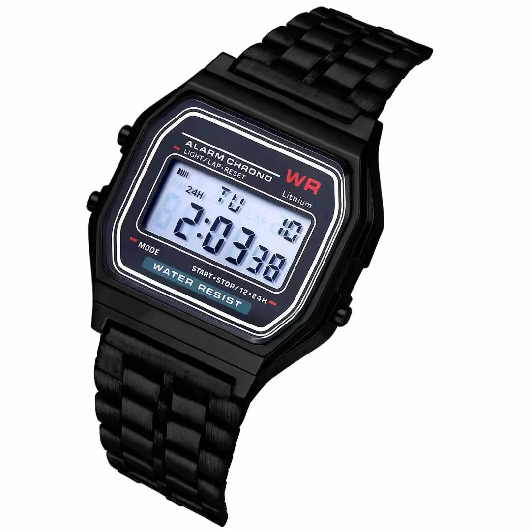 Montre Bracelet Acier LED Numérique Sport — Multifonction Électronique Homme Femme