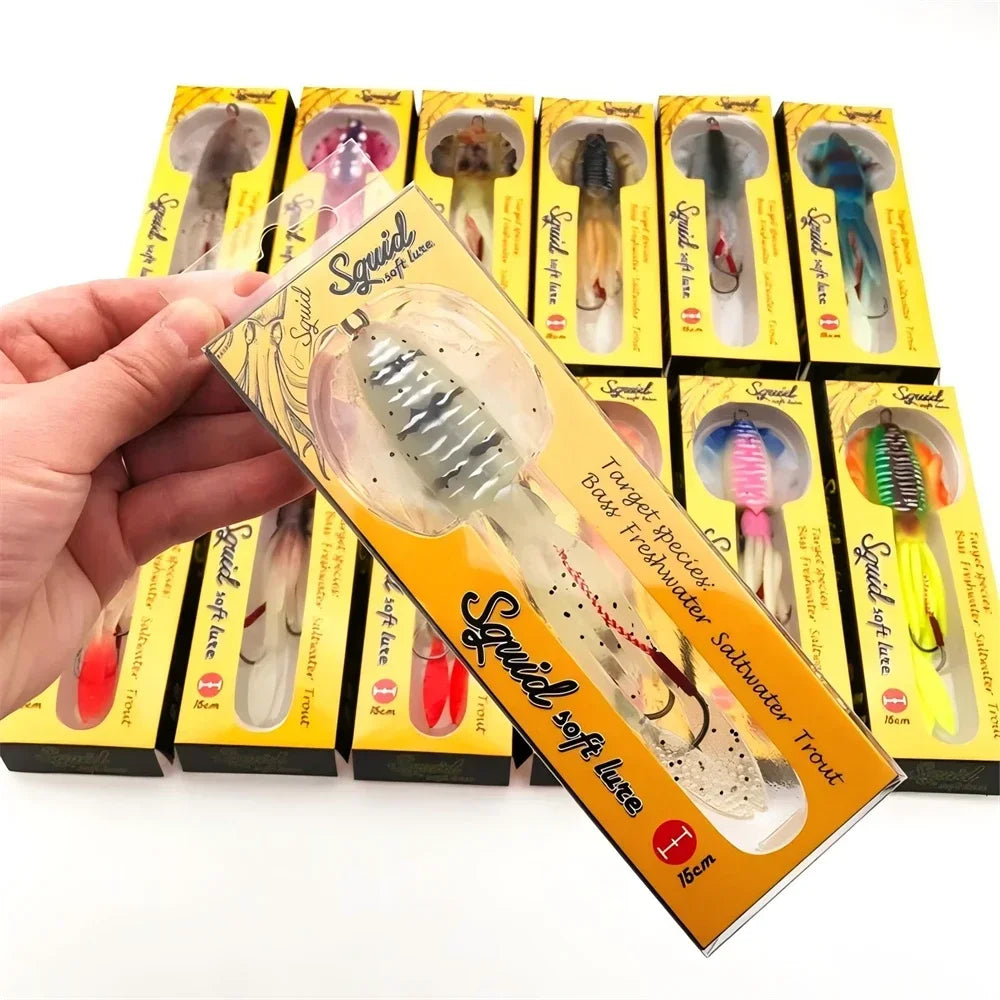 ZUKIBO-Appât souple pour la pêche au calmar, leurre de pêche à la traîne, gabarits de tête de poulpe, gabarit de calmar UV Shoous pour la pêche en bateau de haute mer, appâts Wobblers, 60g