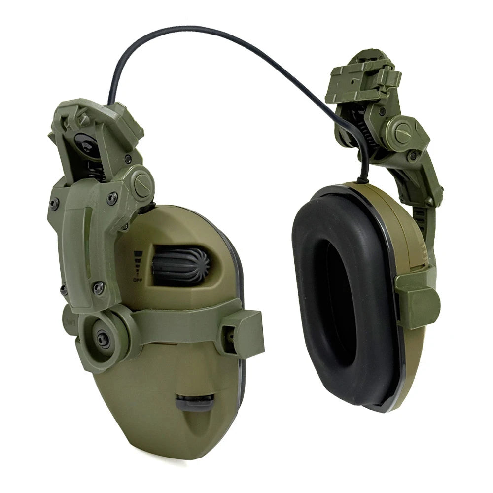 Casque tactique pour casque avec adaptateurs de montage sur casque sur Rail ARC-écoute antibruit pour le tir et la chasse, protège-oreilles