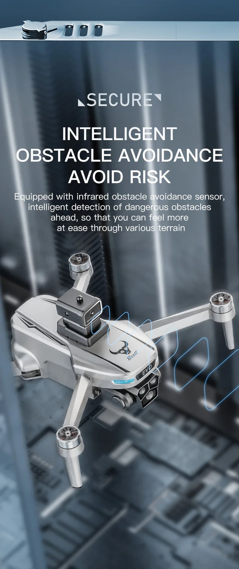 Drone GPS 8K professionnel — évitement d'obstacles, télécommande grand écran, pliable, moteur brushless