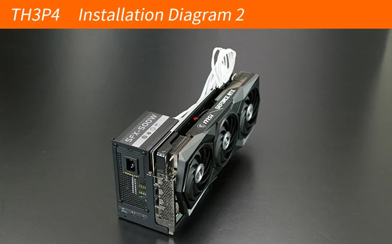 TH3P4G3 Thunderbolt Compatible GPU S6 PCI-E X16 Ordinateur Portable à Carte Graphique Externe pour Ordinateur Portable, Thunderbolt Compatible 3 4