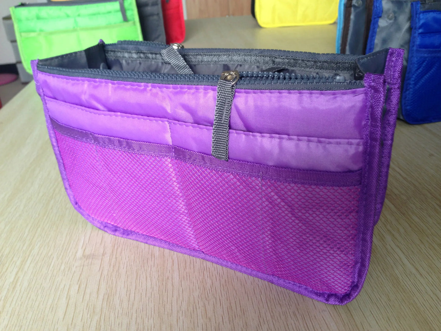 Bolsa de almacenamiento de cosméticos para mujer, organizador de viaje de nailon, bolso de mano plegable, gran capacidad, bolsa de almacenamiento de maquillaje