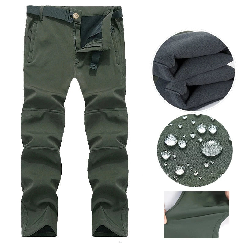Vestes polaires SoftShell pour hommes, manteau coupe-vent à capuche, pêche, randonnée, Camping, escalade, ski, pantalons chauds, automne et hiver