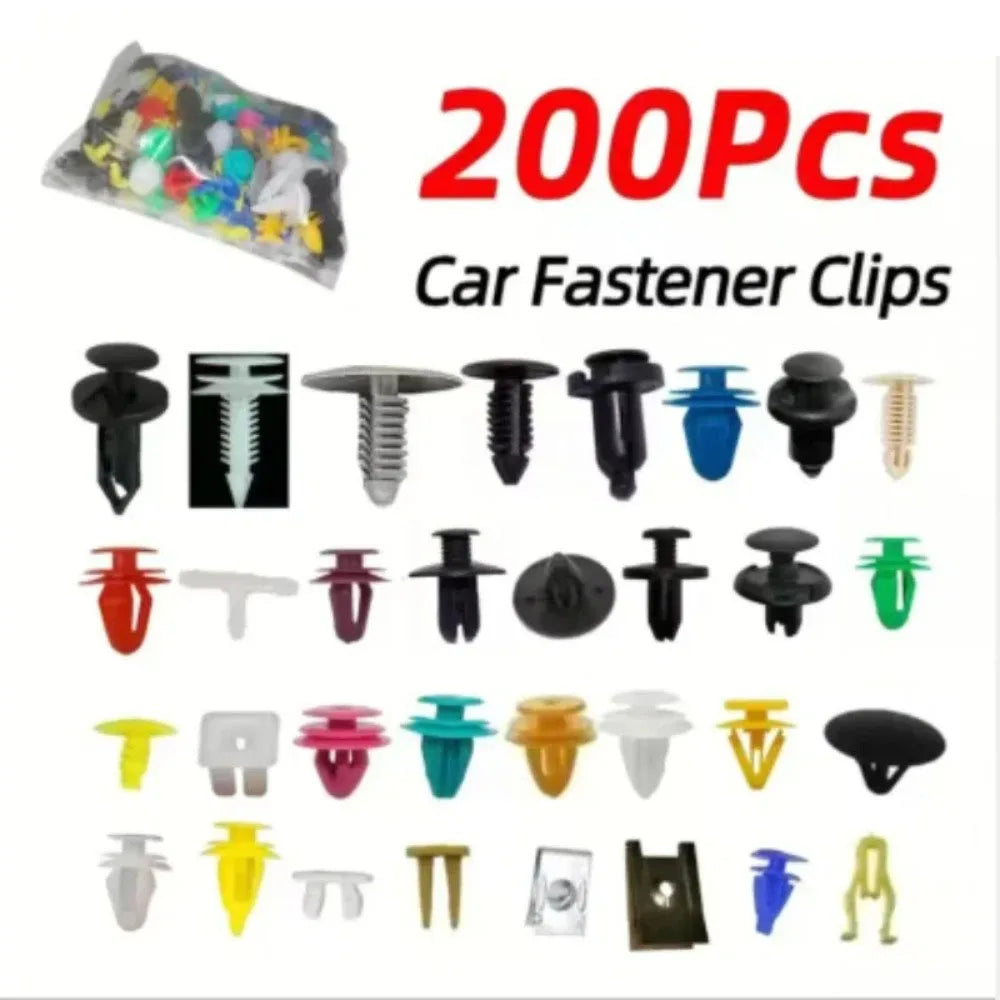 500/200/100 Piezas 30 Tipos Universal Surtido Auto Sujetador de Coche, Clips de Retención para Parachoques de Coche, Remaches de Sujeción de Paneles de Puerta, Forro para Todos los Coches