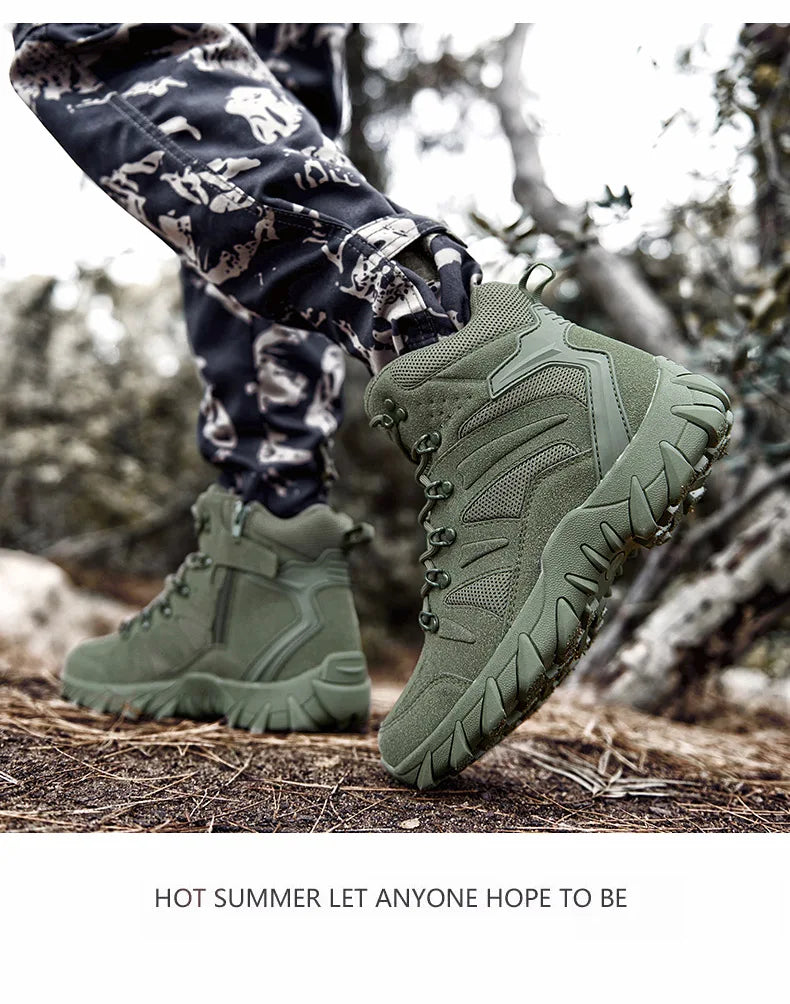 Tactiques améliorées bottes d'entraînement de Combat mâle en plein air Camping Anti-usure réponse rapide chaussures de randonnée pêche chasse baskets hommes