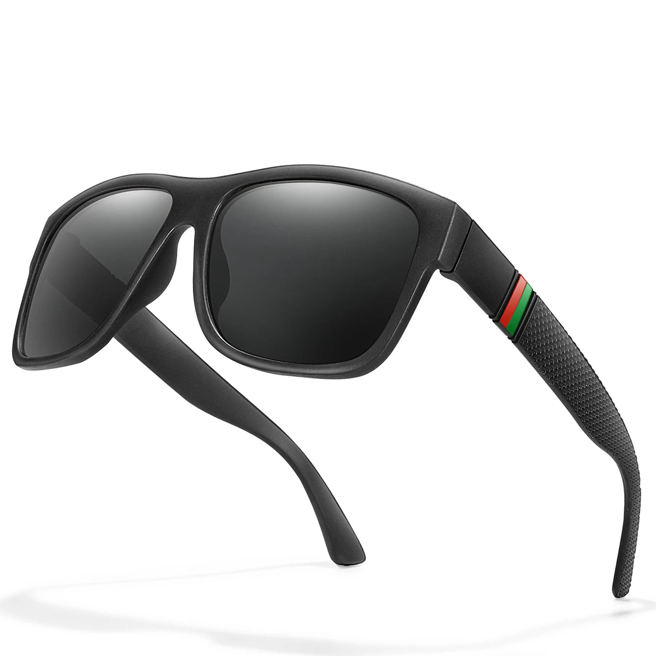 Lunettes de soleil polarisées carrées pour hommes, marque classique, pour la pêche, la conduite en plein air, le cyclisme, la course, Vintage, grand cadre, UV400