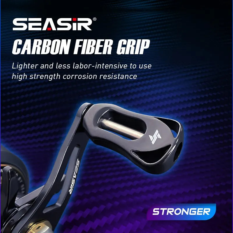 SEASIR Cast-X Baitcasting moulinet 7.3:1 HS rapport de vitesse aluminium Double bobine carbone poignée métal BFS Micro bobine de pêche en eau de mer fraîche