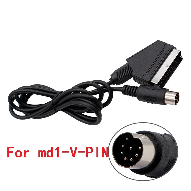 Câble péritel RGB de 1.8m pour PS2/PS1/PS3/SEGA Mega Drive1/MD2/DC Dreamcast/Saturn/XBOX/XBOX 360, Consoels de jeux vidéo rétro
