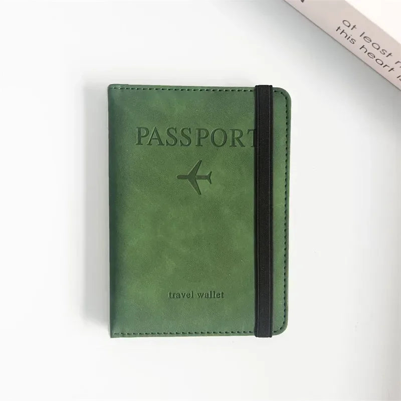 Porte-Passeport RFID Cuir Voyage — Multi-Fonction ID Carte Bancaire Homme Femme