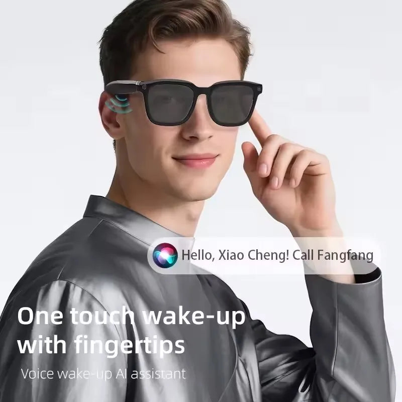 Lunettes intelligentes IA 2026 — traduction IA, caméra HD 8MP, vidéo 4K, appel Bluetooth, enregistrement, musique