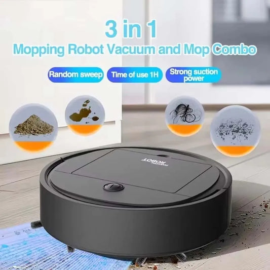 Nuevo robot aspirador inteligente 3 en 1 2026, 4000 Pa de succión, máquina de limpieza doméstica totalmente automática, carga USB, aspiradora inteligente