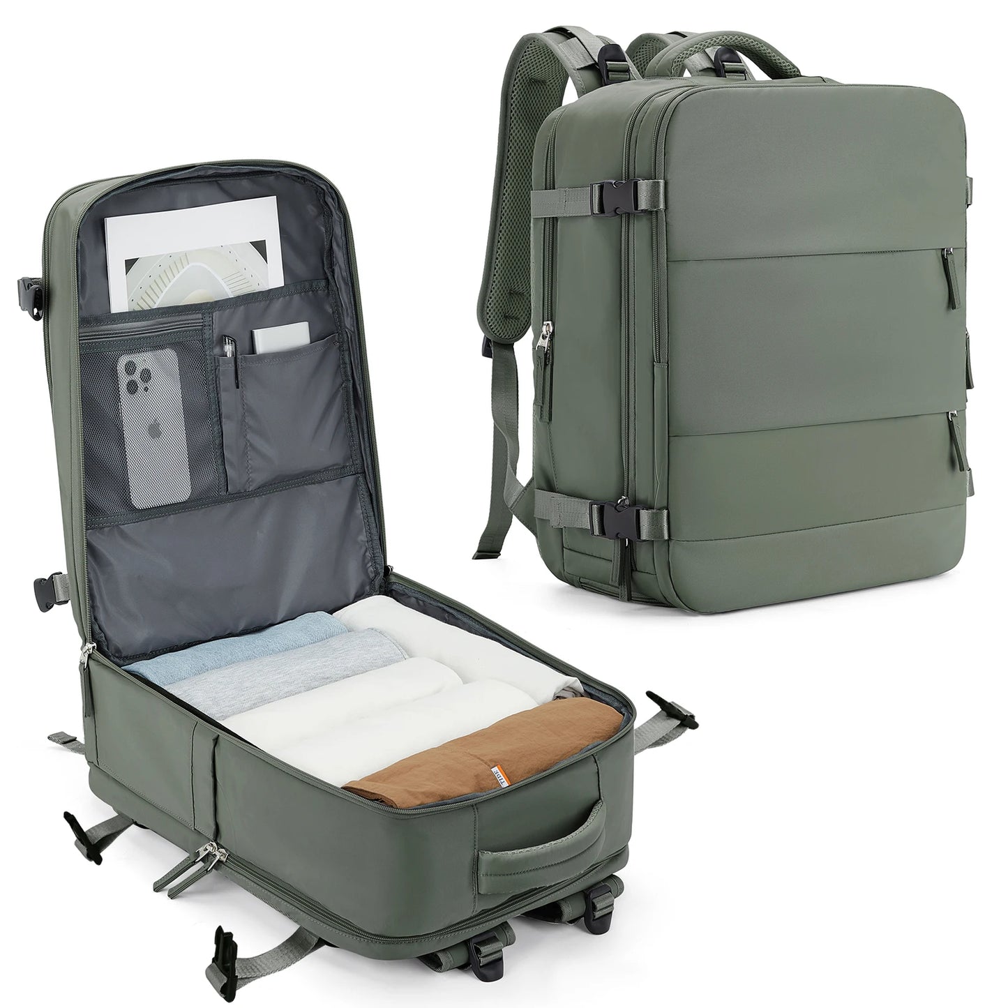 Easyjet-Cabin Bag for Men and Women, Travel Flight Backpack, Ryanair Carry-on Bag, Laptop Backpack, Cabin Size, 45x36x20, 40x20x25