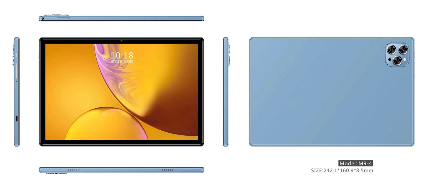 Global Pad-Tablet de persistencia 4G, Octa Core, Android 12, Ordenador PC, Tarjeta ocular para turistas, Llamada telefónica, WiFi, Bluetooth, Original, Nuevo, 2024