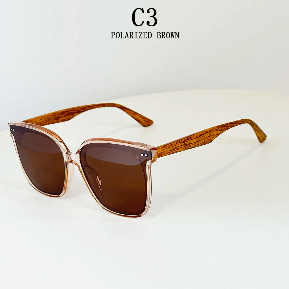 Lunettes de soleil polarisées œil de chat pour femmes — rétro, surdimensionné, carré, mode