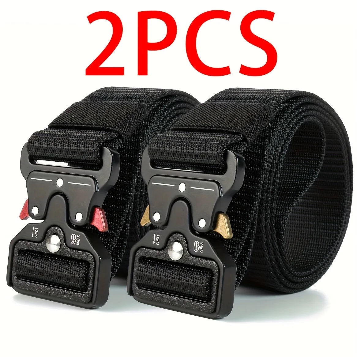 Versatile Tactical Belts for Men, Durable, Adjustable Design, for Outdoor Sports Enthusiasts, Pair with Jeans, for Men and Women, 1 Piece/2 Pieces