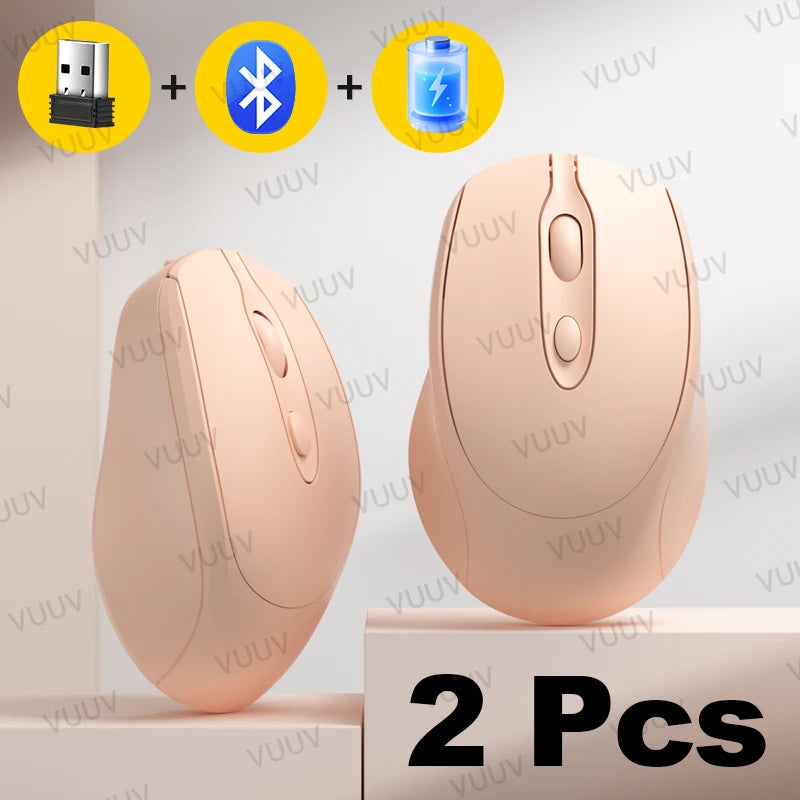 Souris Bluetooth sans fil Portable compacte ergonomique 2.4G USB silencieuse 1600DPI 500mAh Rechargeable pour PC tablette ordinateur Portable MacBook