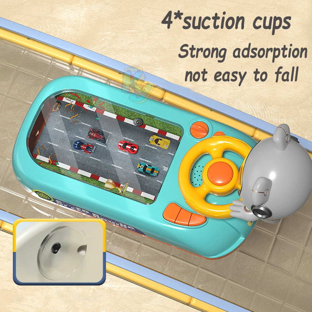 Jouets de volant musicaux pour garçons, voiture de course simulée pour tout-petits, jeu de conduite avec son, coule, apprentissage des dos, 4-6