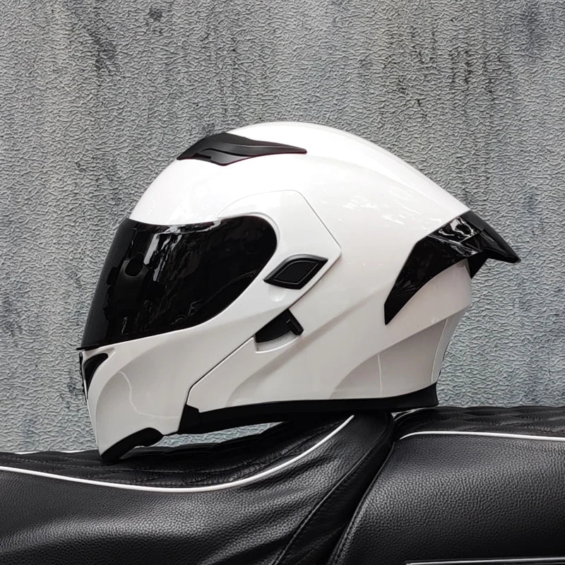 ORZ Motorcycle Helmets Dual Visors DOT Approved Modular Flip Up Helmet Full Face Motorcycle Racing Helmet Motocross Helmet DOT