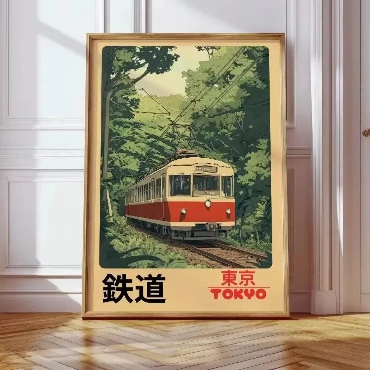 Toile Imprimée Paysage Japonais Rétro — Art Mural Décoration Maison