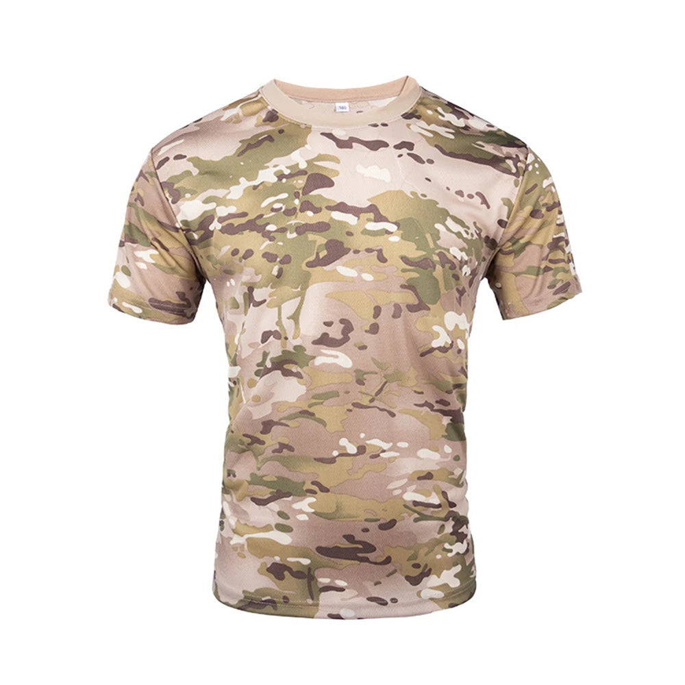CamSolomon-T-shirt à manches courtes et col rond 3D pour hommes, vêtements de plein air, t-shirts de sport décontractés, mode de rue, été
