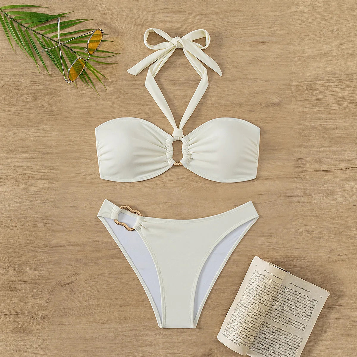 Ensemble bikini bandeau push-up sexy 2026 - Maillot de bain brésilien string pour femme