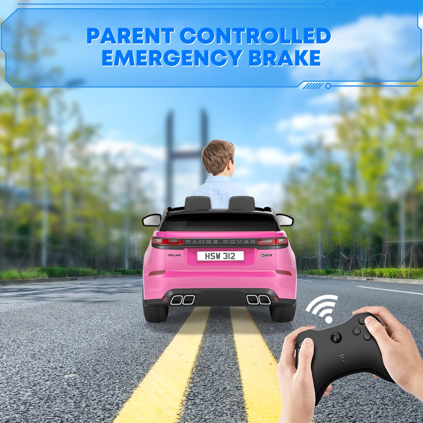 Kids' Electric Car, 4-8 Years, 12V, Parental Remote Control, MP3 Player, Rocking, Ribbed, New