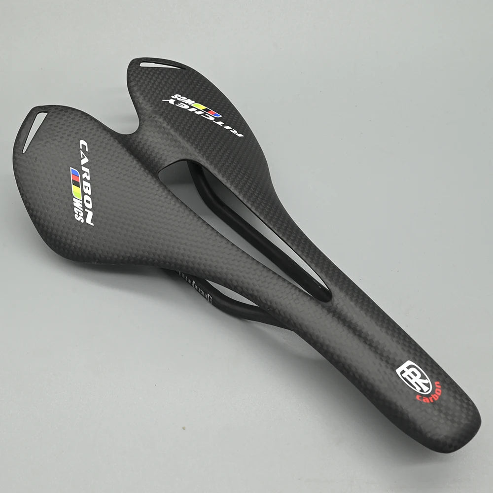 3K Carbon Ultralight Bicycle Saddle, MTB Racing Seat, Men's Wavy Road Bike Saddle, Cycling Seat Mat, Spare Part